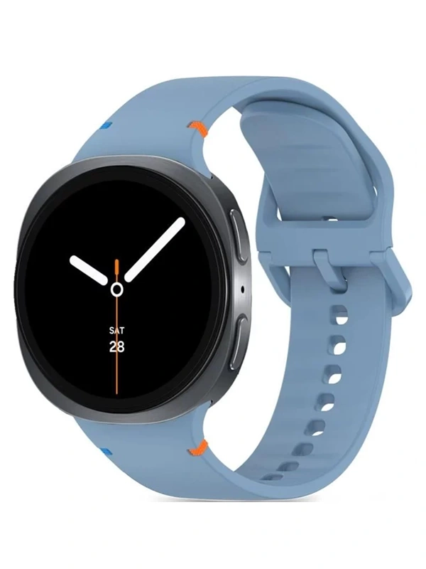 Techprotect Samsung Galaxy Watch8  Watch8 Classic silikoninis dirželis, žydra, 2 nuotrauka